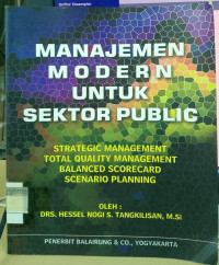 Image of Manajemen modern untuk sektor public